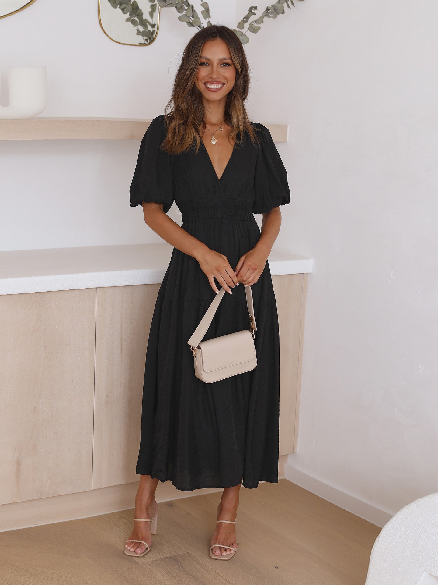 Aurielle™ | V-Neck Flow Dress