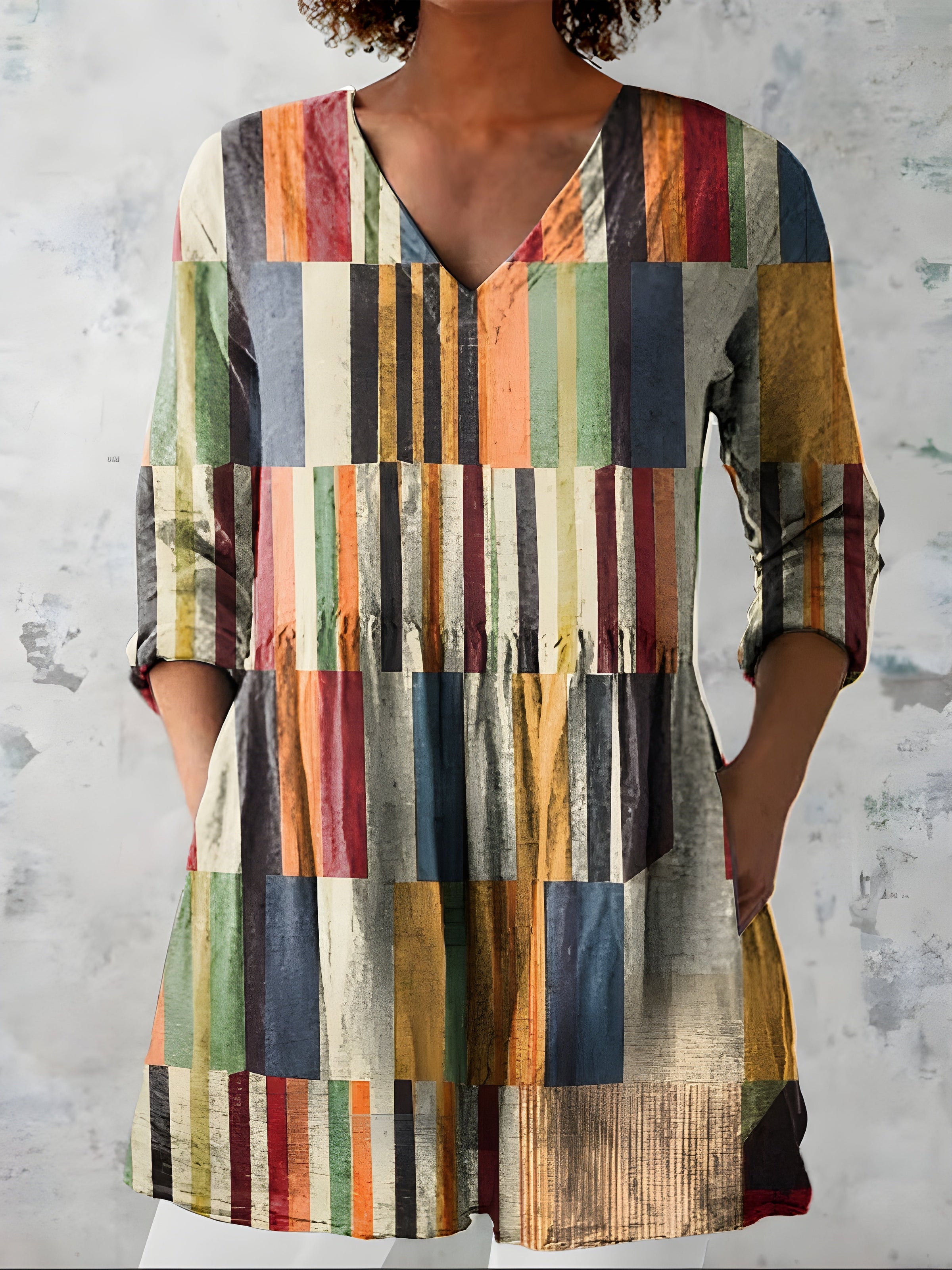 Lydia™ | Long Blouse with V-Neck