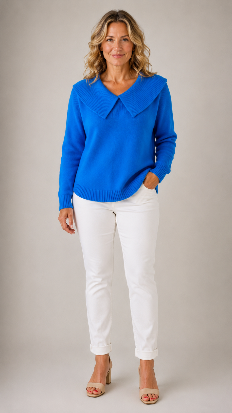 Yareli™ | Elegant Collar Knit Jumper