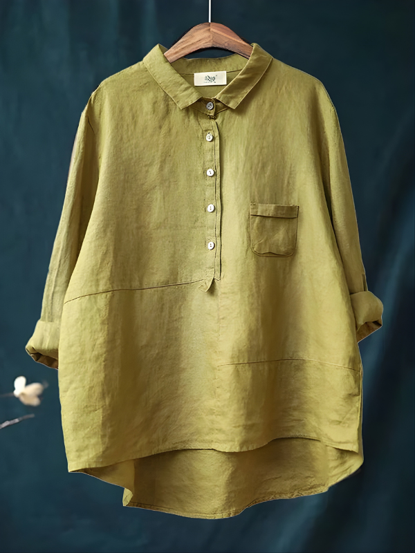 Stella™ | Women's Linen Long Sleeve Shirt
