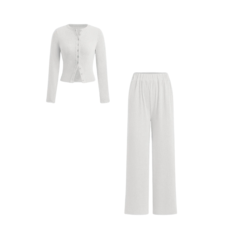 CASTIEL™ | – Stylish Ribbed Two Piece Casual Set
