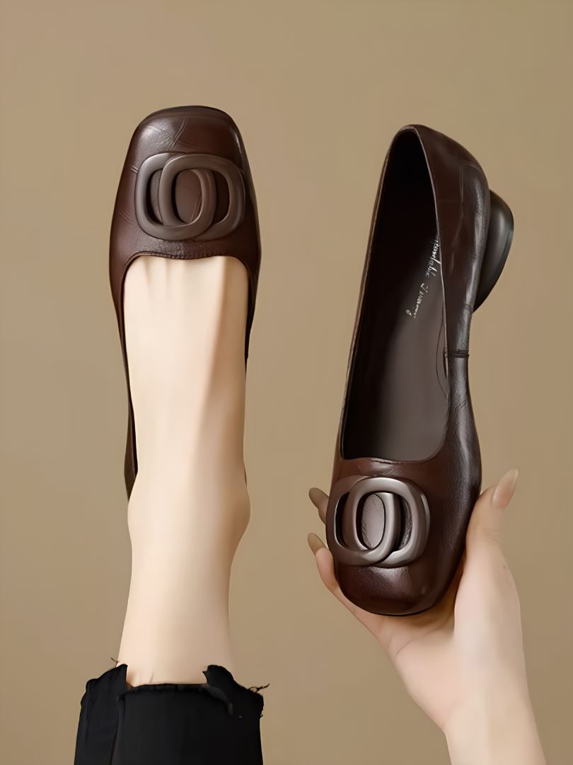 Faith™ | Elegant Leather Ballet Flats