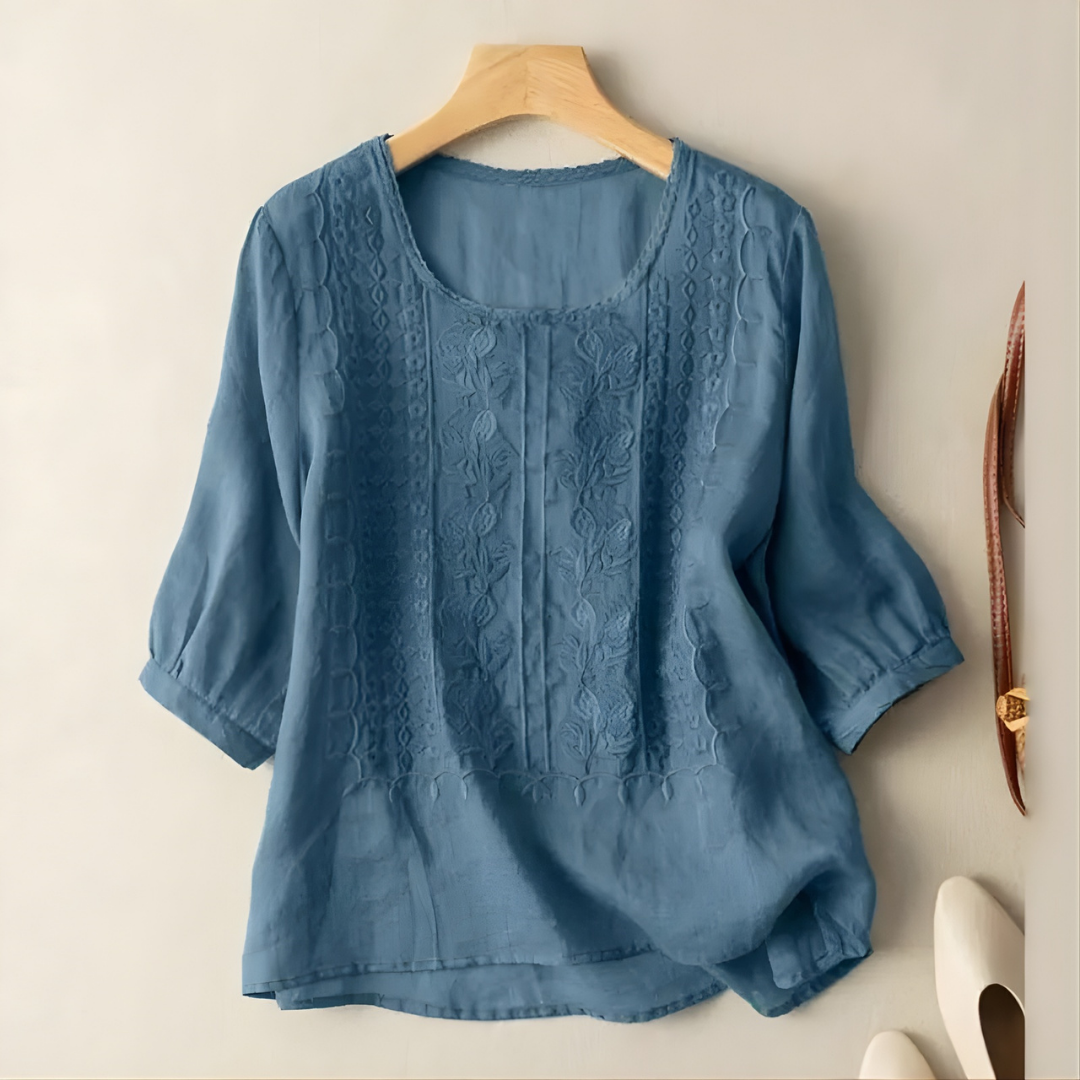 Violet™ | Embroidered Boho Blouse