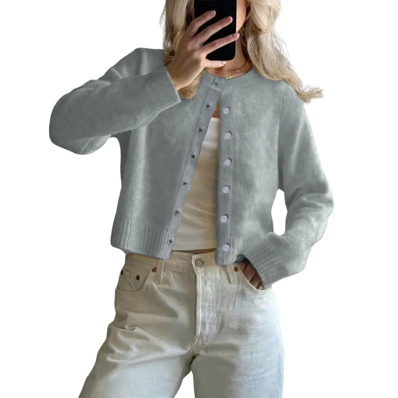 LEXA™ | – Cosy Round Neck Buckle Cardigan