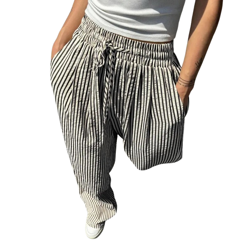 BELINDA™ | – Classic Striped Print Summer Trousers