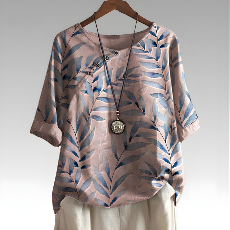 Lusette™ | Nature-Inspired Button Detail Top