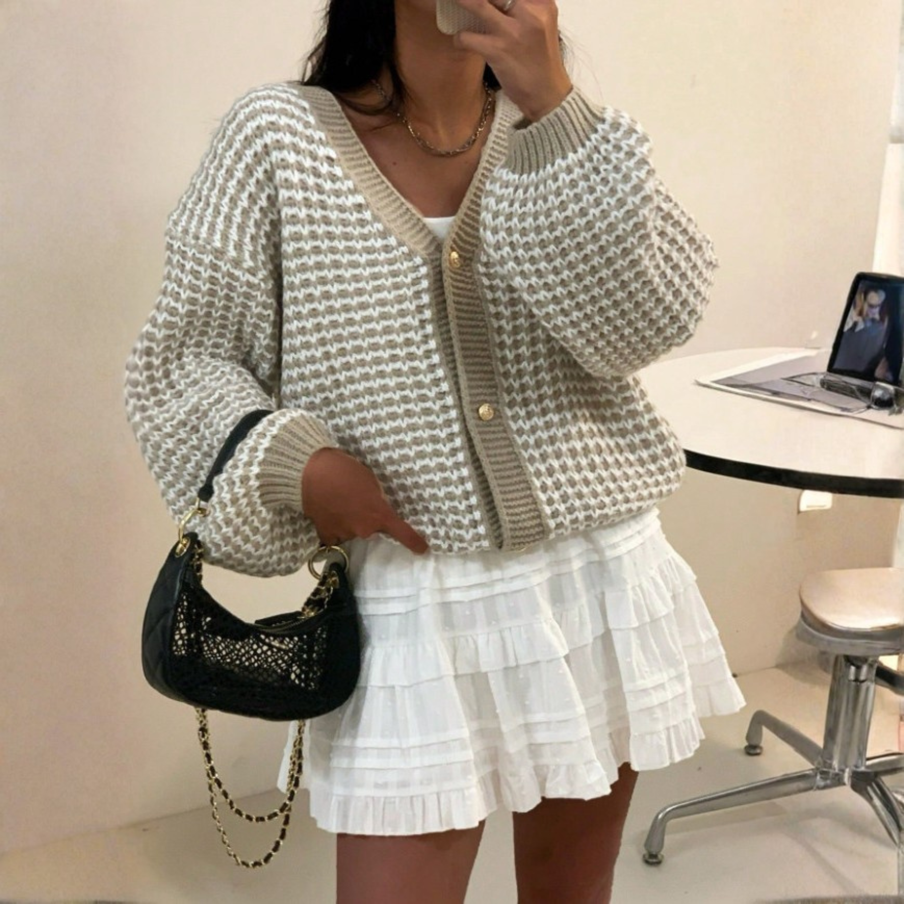 FINITY™ | - Comfy V-Neck Long Sleeve Sweater Cardigan