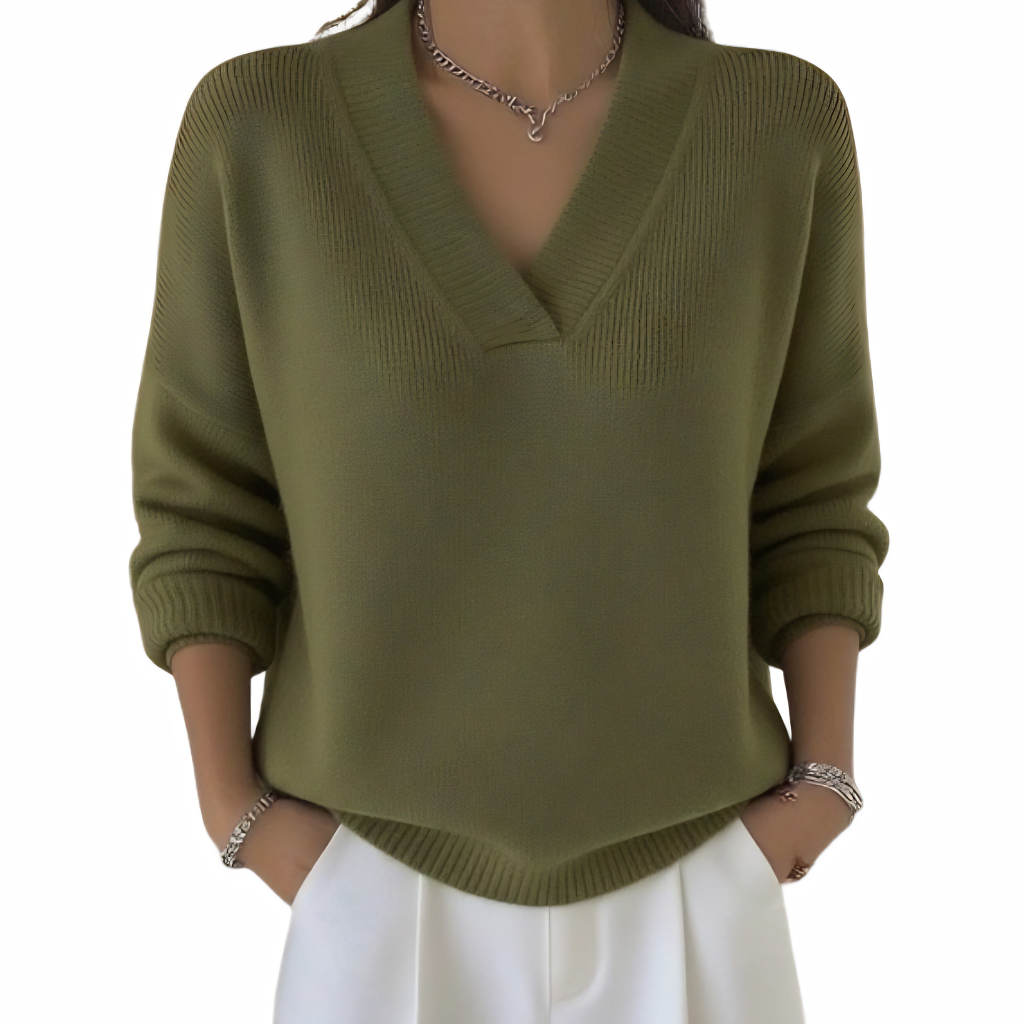 Maggie™ | Effortless V-Neck Jumper