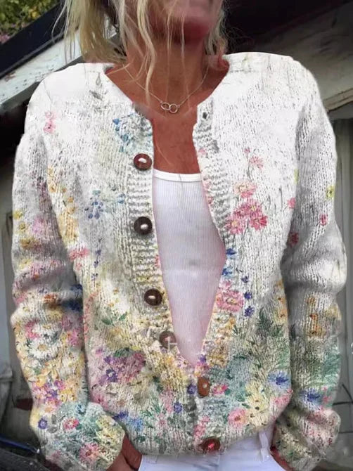 FLORA™ | - Vintage Floral Cardigan