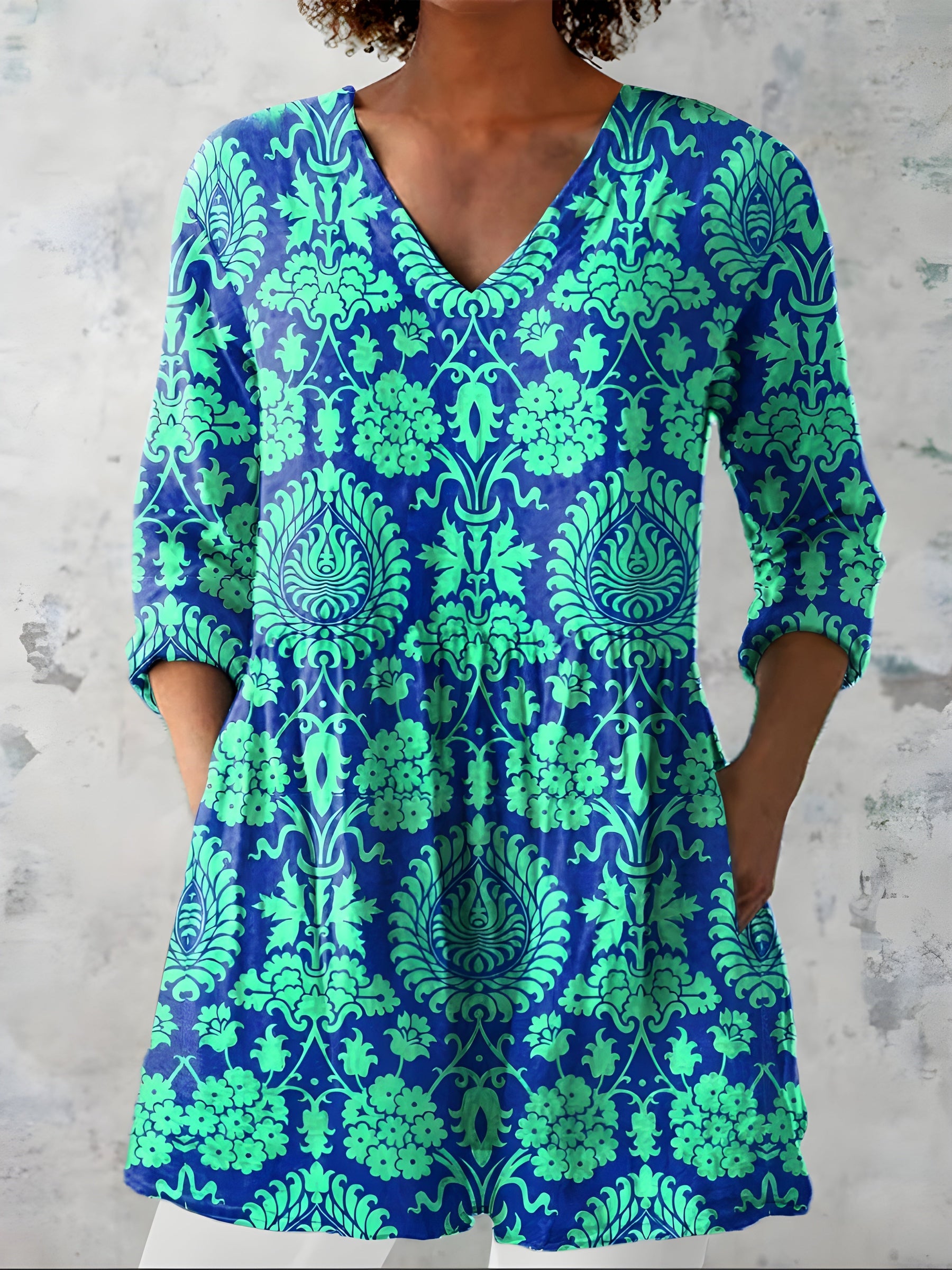 Marlee™ | Long Blouse with V-Neck
