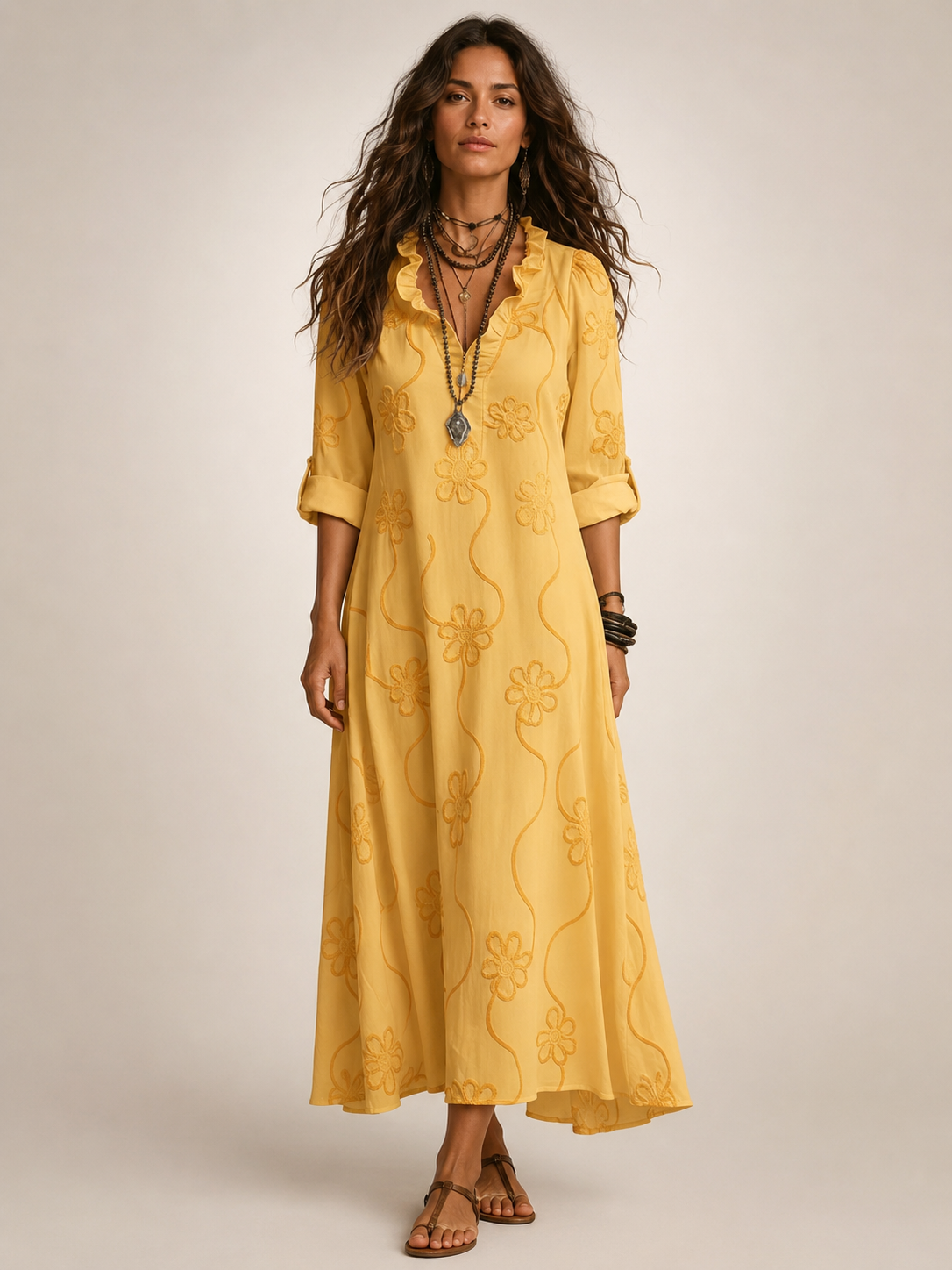 Cordelia™ | Floral Flow Maxi Dress