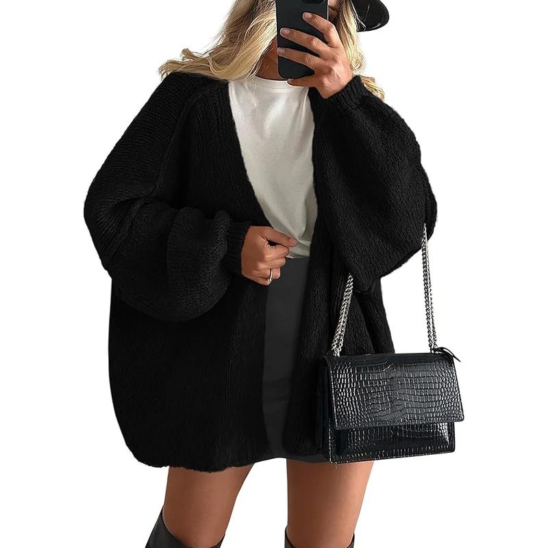 VERONIKA™ | - Oversized Fit Lantern Sleeve Autumn Knit Cardigan