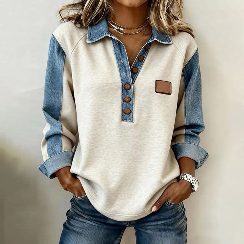 Hadley™ | Vintage Buttoned Sweatshirt