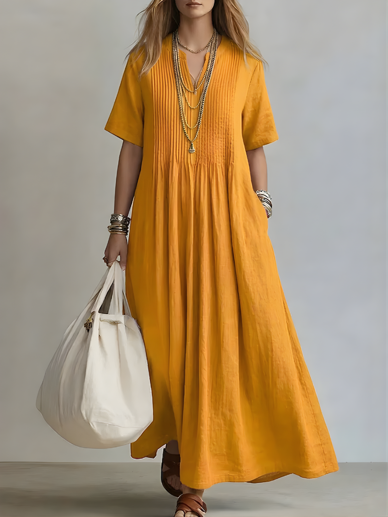 Genesis™ | Flowing V-Neck Maxi Dress