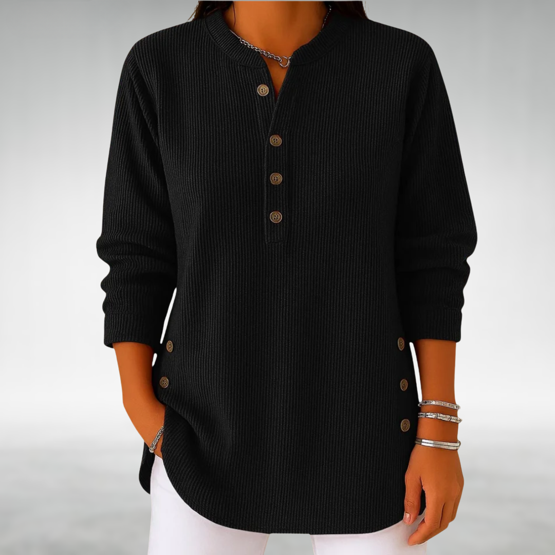 Lilian™ | Retro Corduroy V-Neck Top