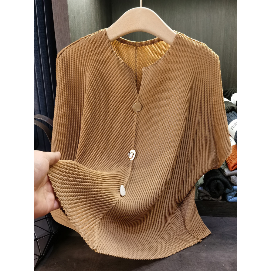 SAVARA™ | – Lightweight Round Neck Cardigan Top