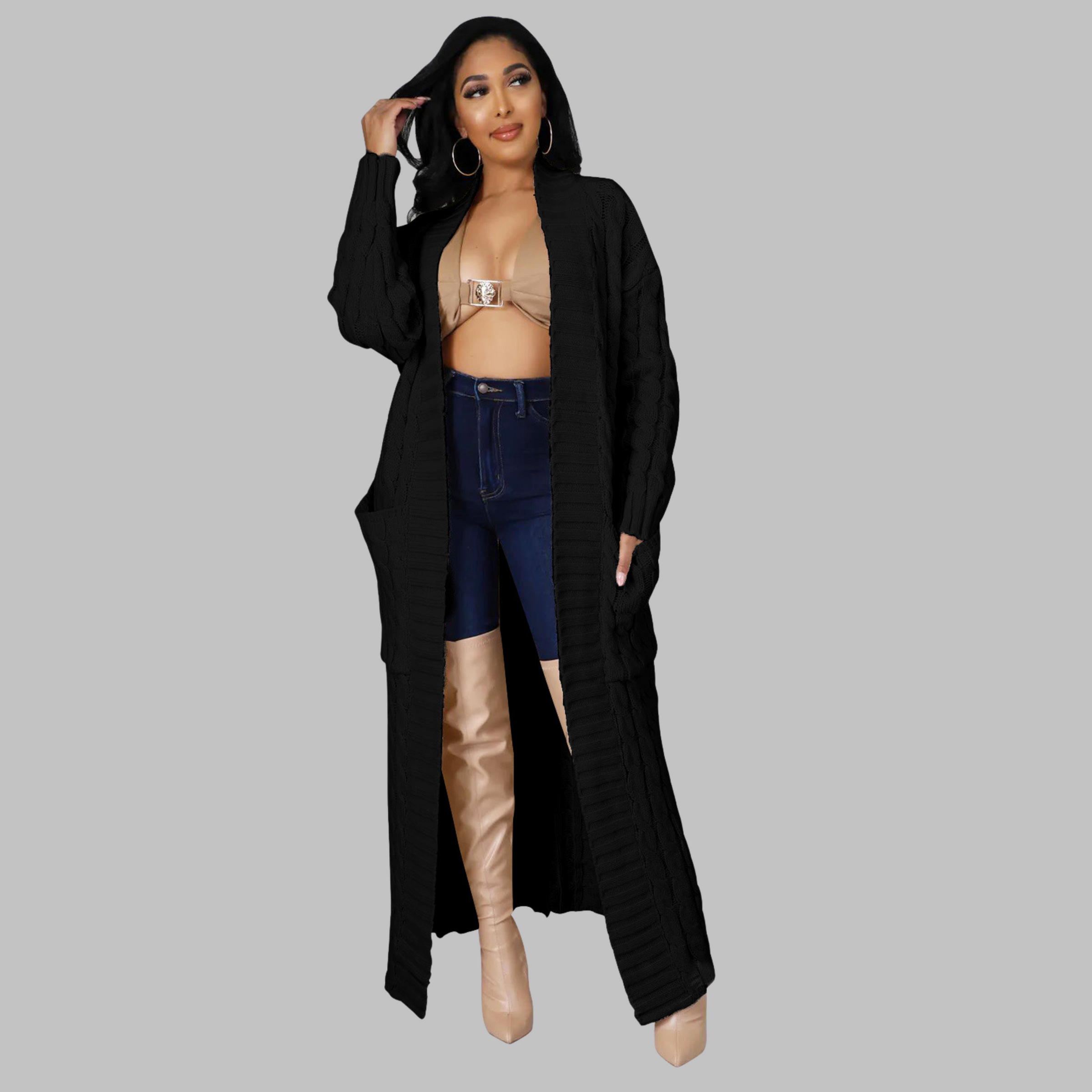 JACKIE™ | - Casual Long-Sleeve Long Cardigan