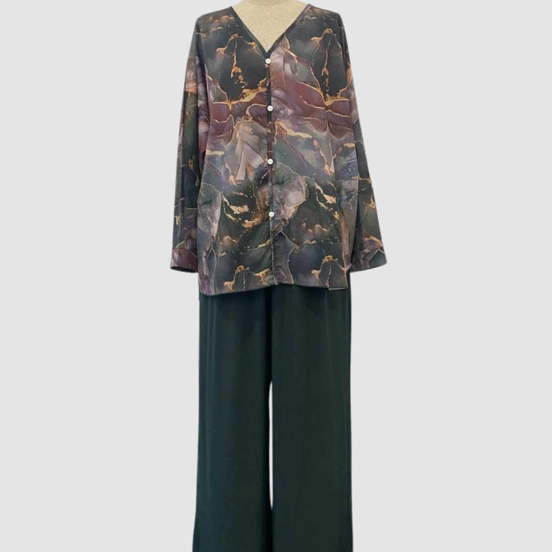 Aurora™ | Elegant Printed Two-Piece Set