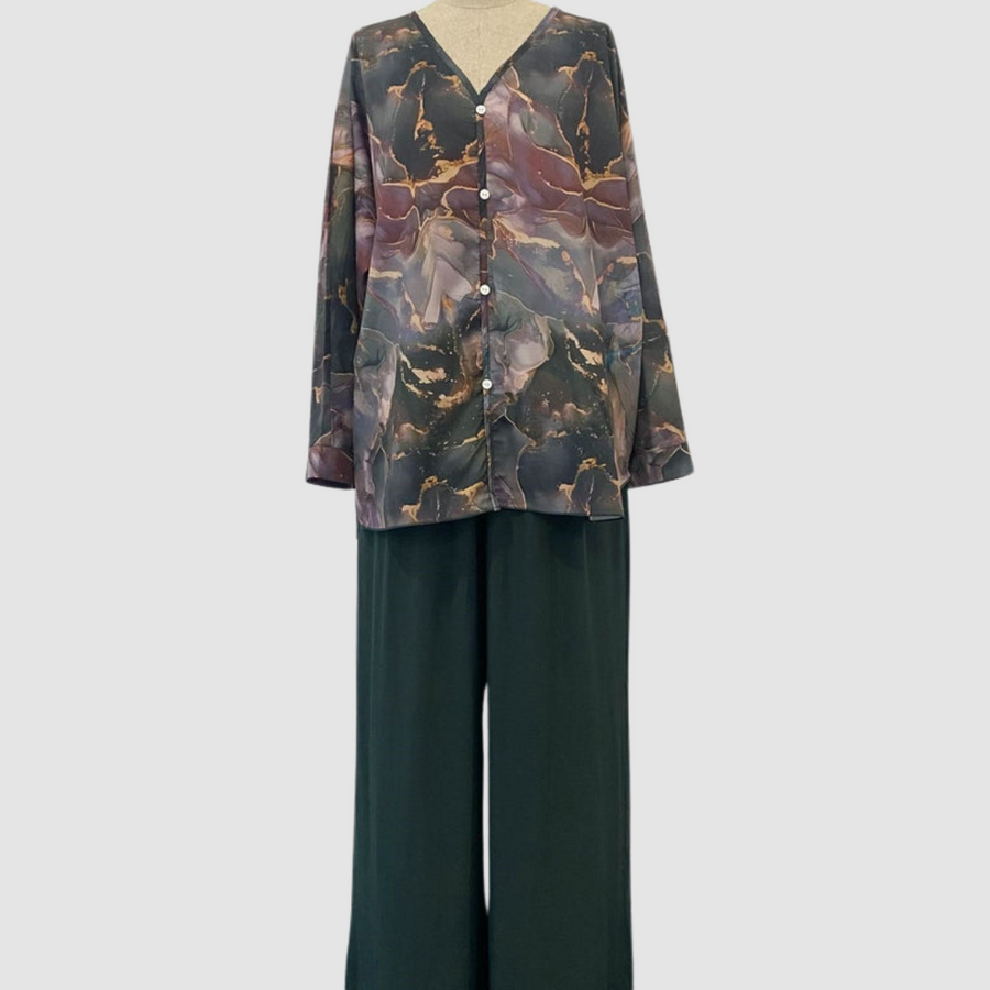 Aurora™ | Elegant Printed Two-Piece Set