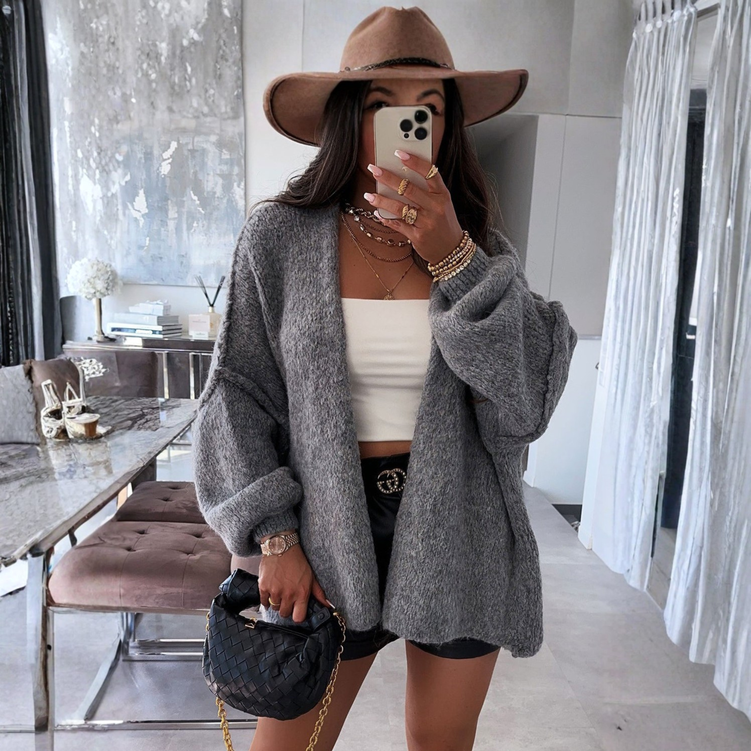 LETTIE™ | - Classic Button-Down Long Sleeve Cardigan