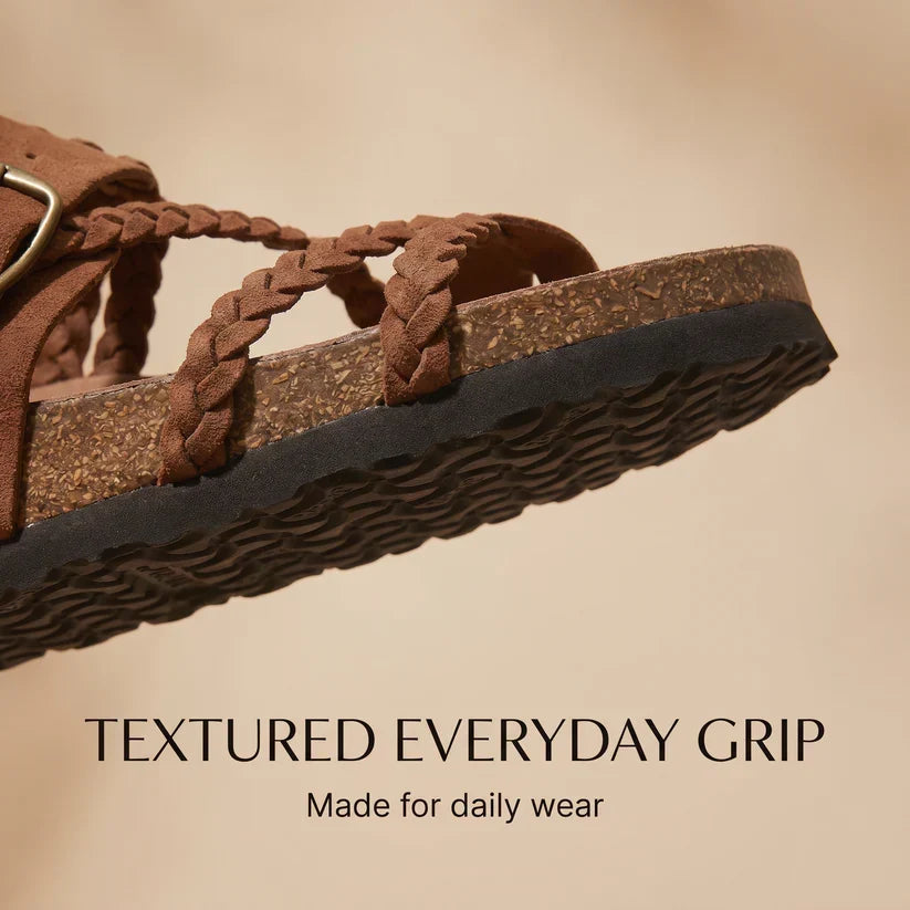 Leah™ | Braided Cork Comfort Sandals