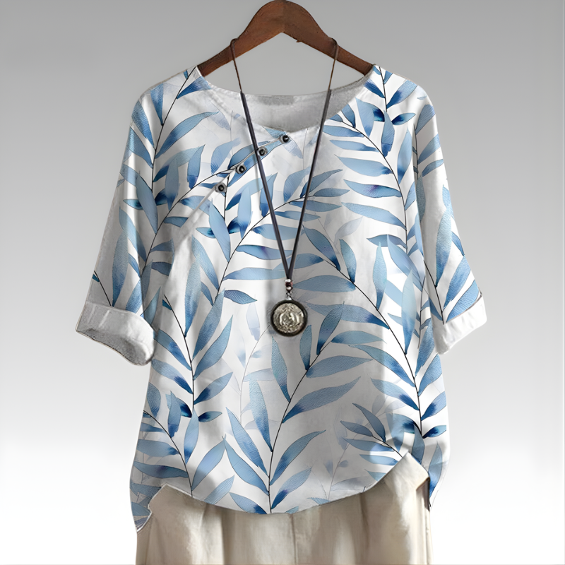 Lusette™ | Nature-Inspired Button Detail Top