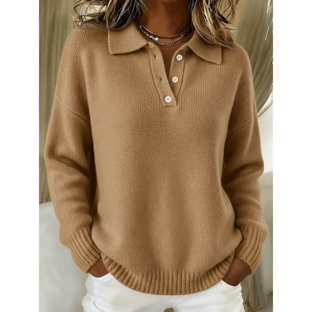 Avianna™ | Collared Button Knit Sweater