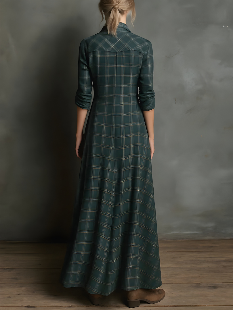 Cassandra™ | Plaid Maxi Dress