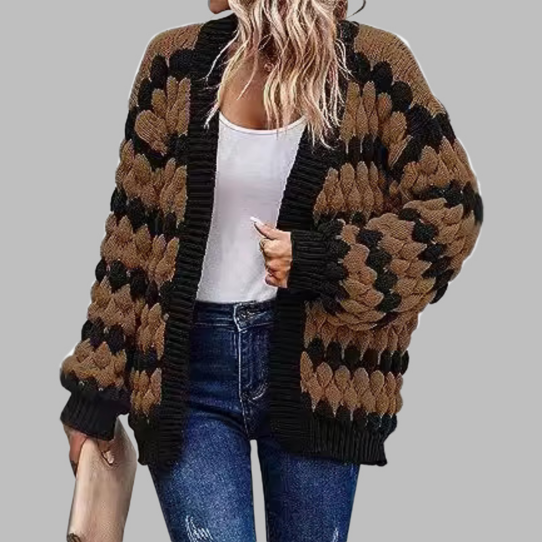 SALVACION™ | – Casual Long Sleeve Drop Shoulder Cardigan