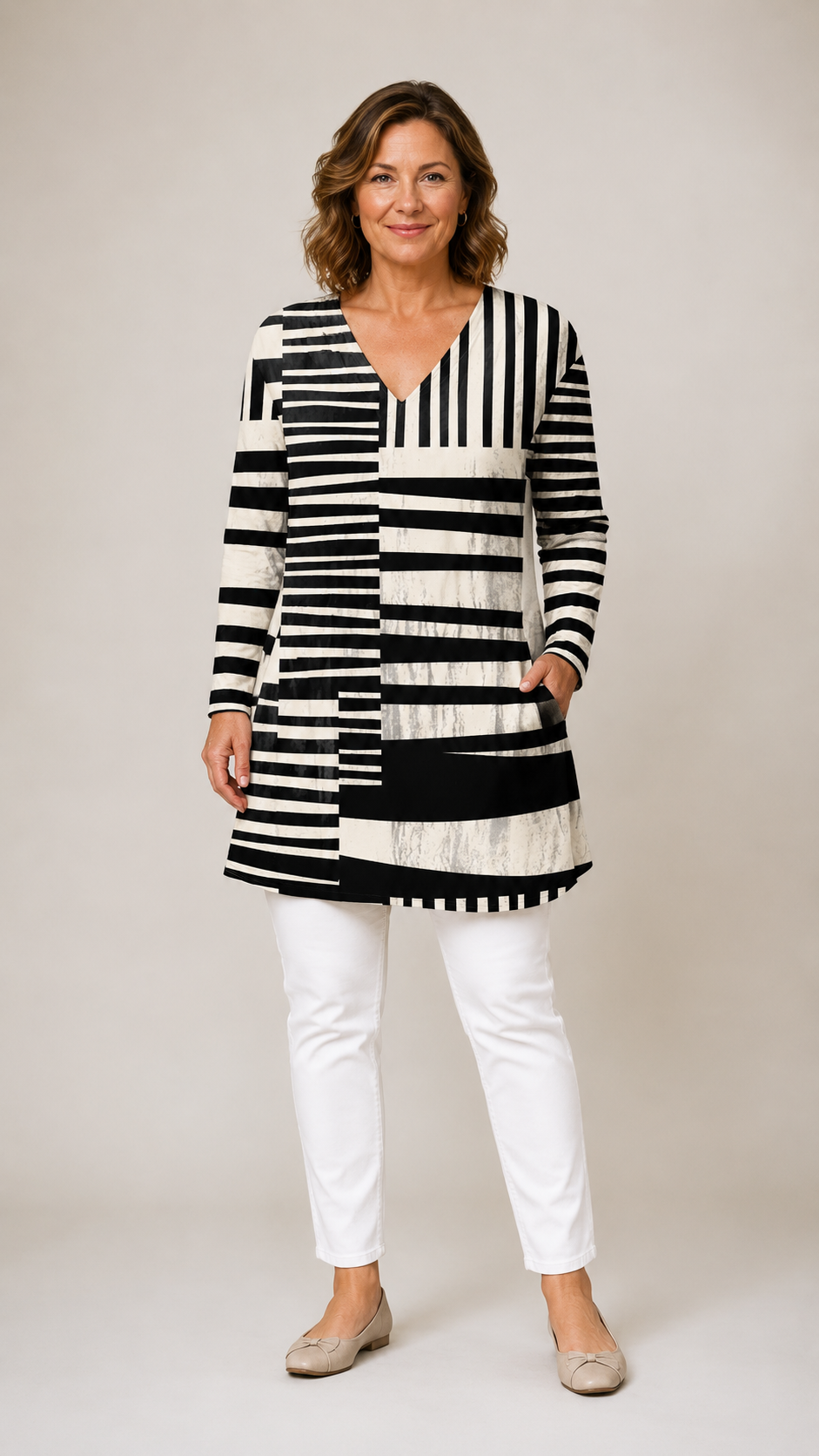 Sienna™ | Long Blouse with V-Neck