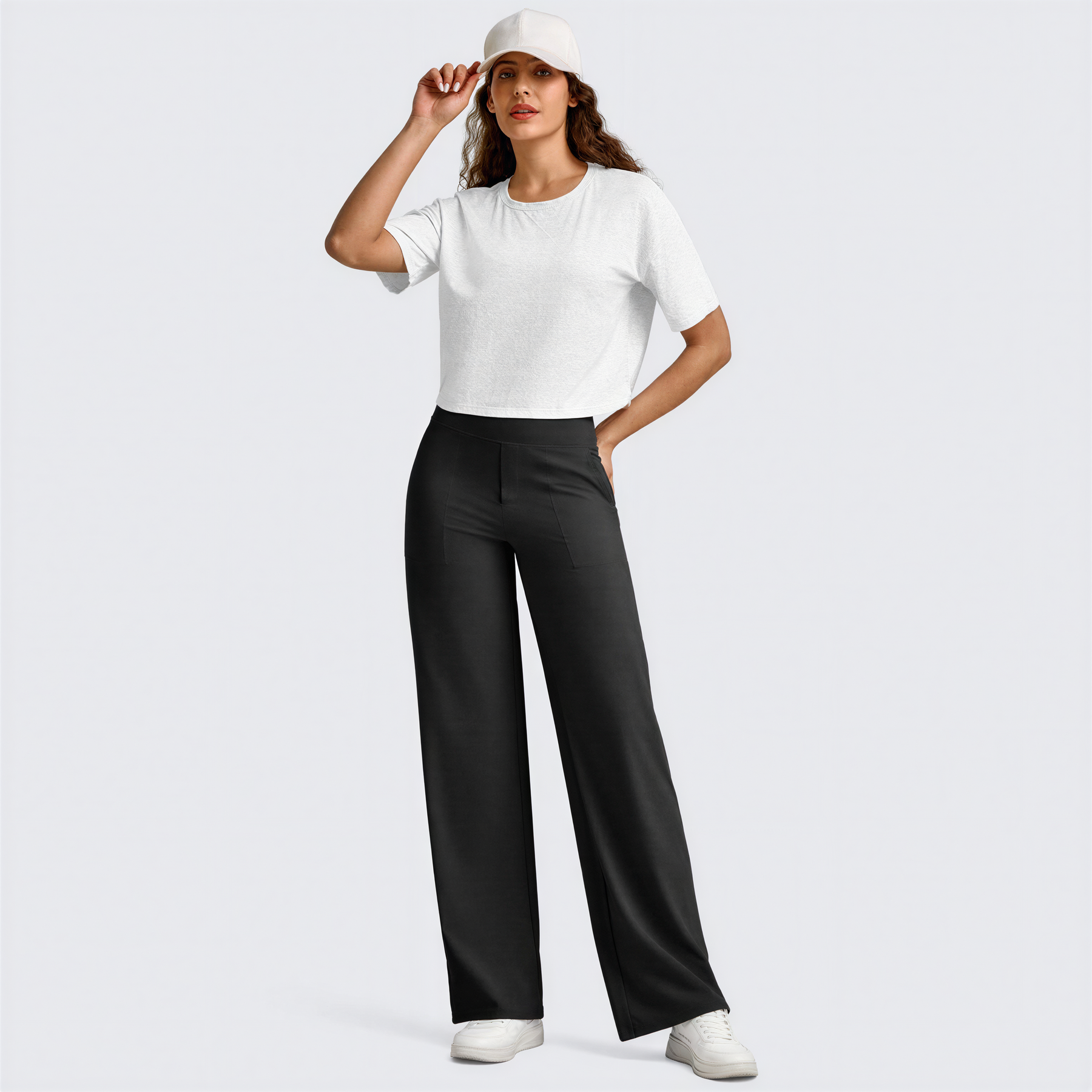 WHITNEY™ | - Comfortable High-Waist Wide Leg Pants for Yoga and Outdoor Fun