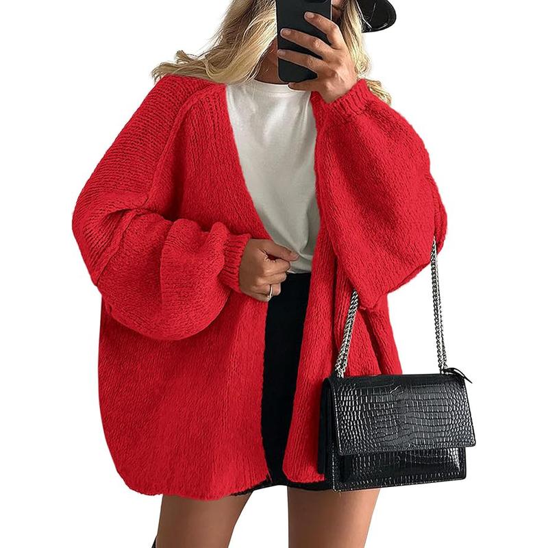 VERONIKA™ | - Oversized Fit Lantern Sleeve Autumn Knit Cardigan