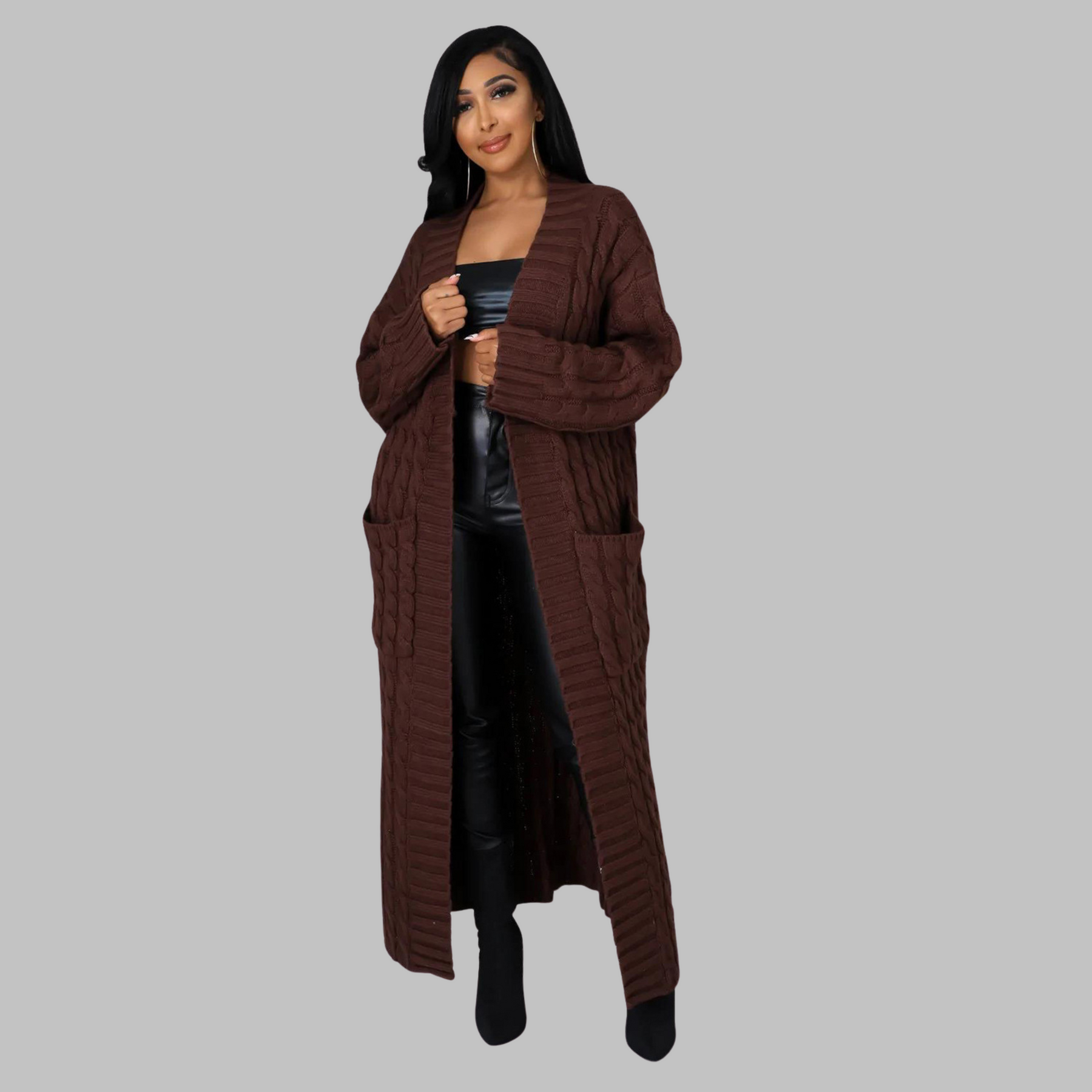 JACKIE™ | - Casual Long-Sleeve Long Cardigan