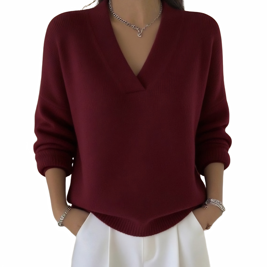 Maggie™ | Effortless V-Neck Jumper