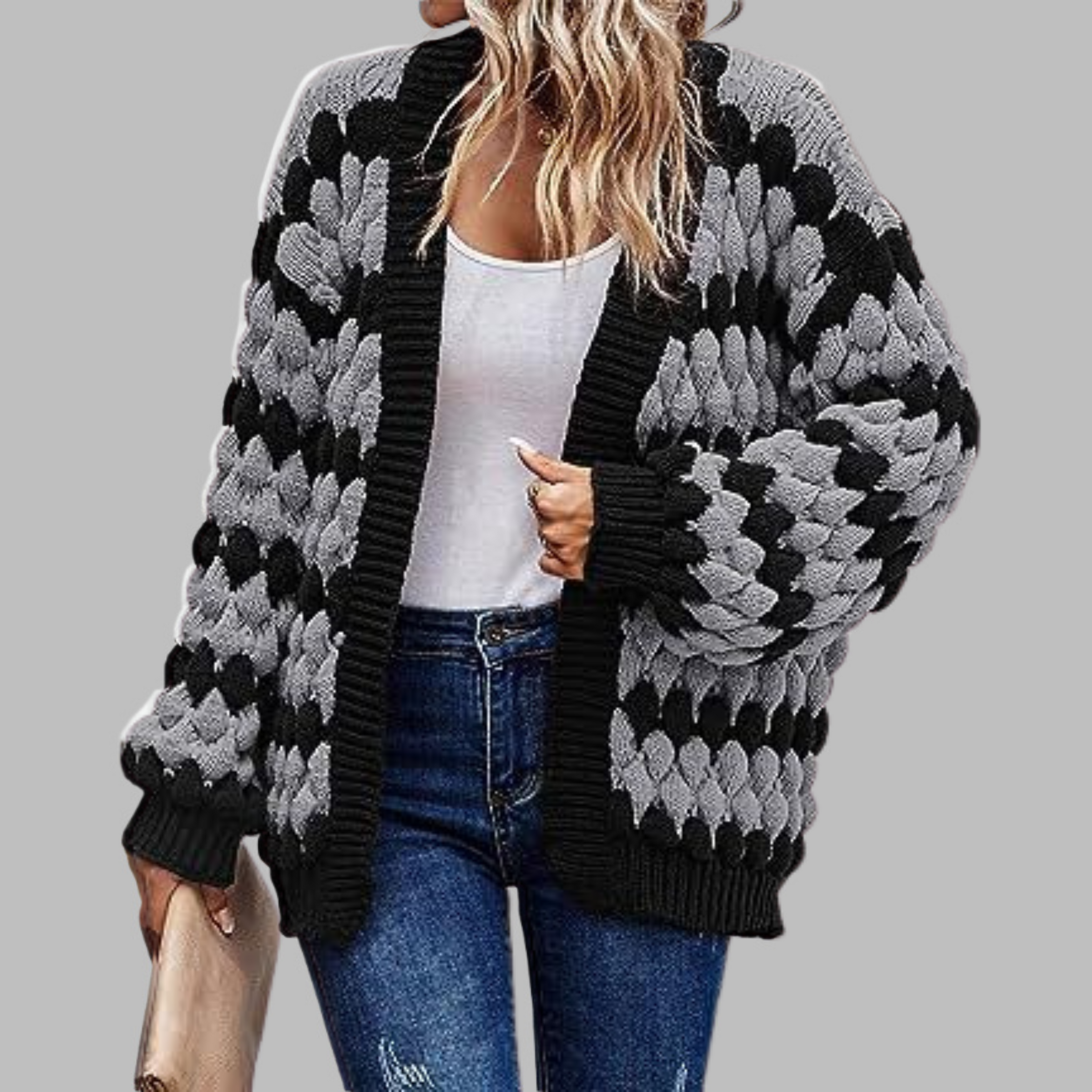 SALVACION™ | – Casual Long Sleeve Drop Shoulder Cardigan