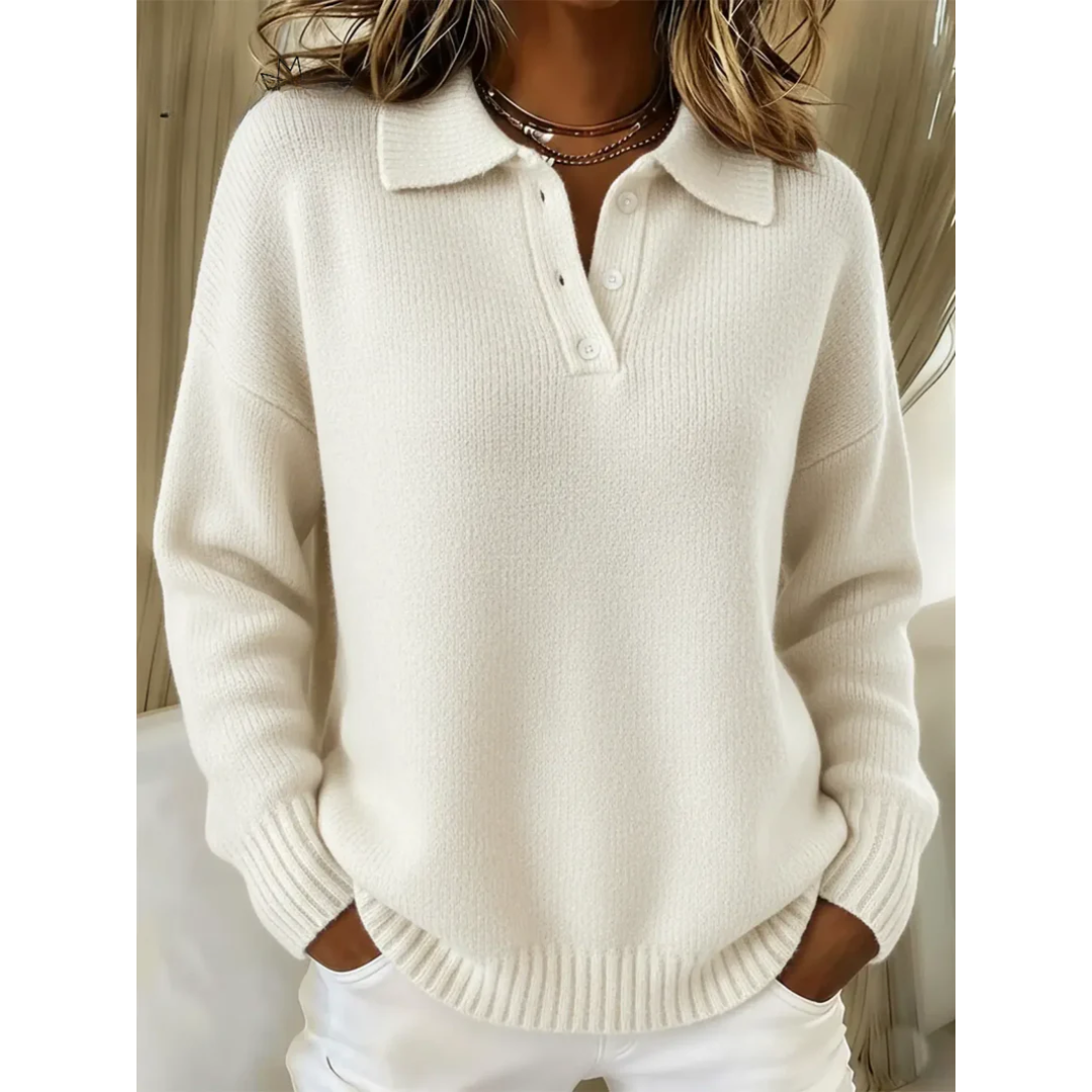 Avianna™ | Collared Button Knit Sweater