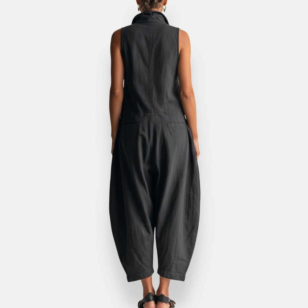 Janet™ | Sleeveless Cargo Jumpsuit