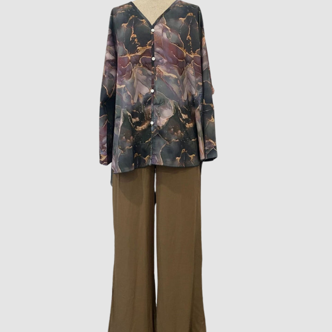 Aurora™ | Elegant Printed Two-Piece Set