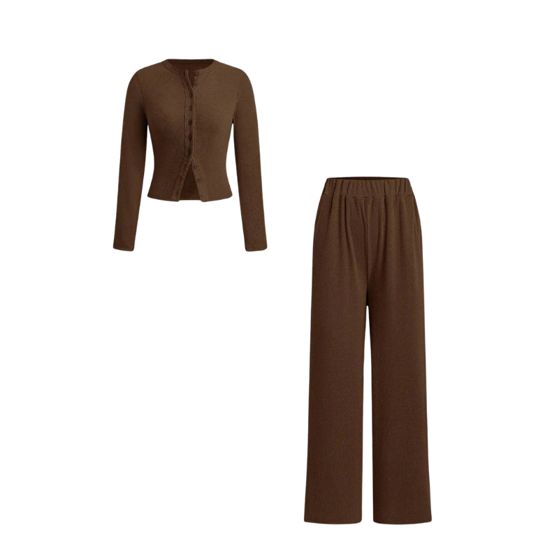 CASTIEL™ | – Stylish Ribbed Two Piece Casual Set