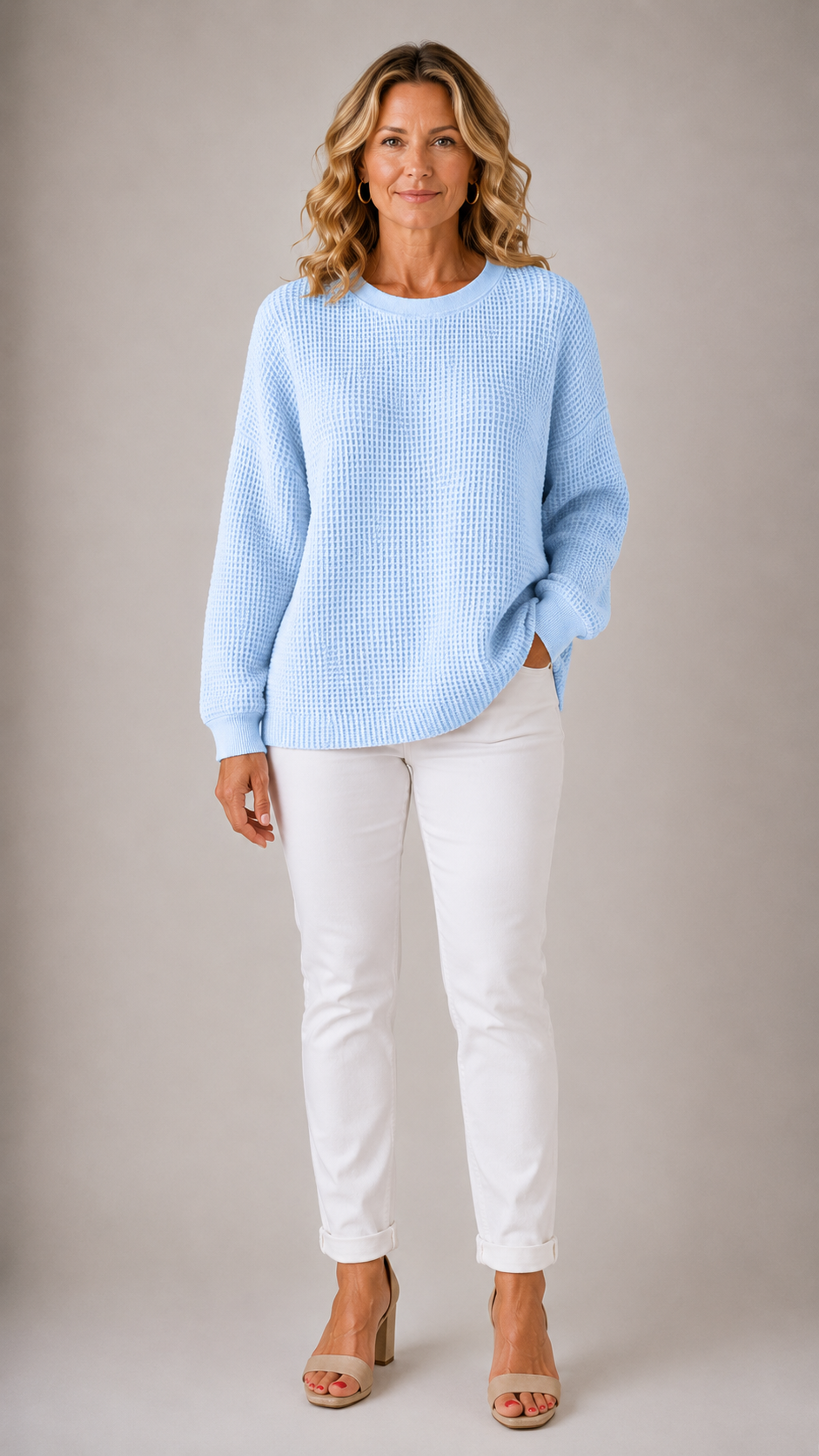 Scarlet™ | Cozy Waffle Knit Jumper