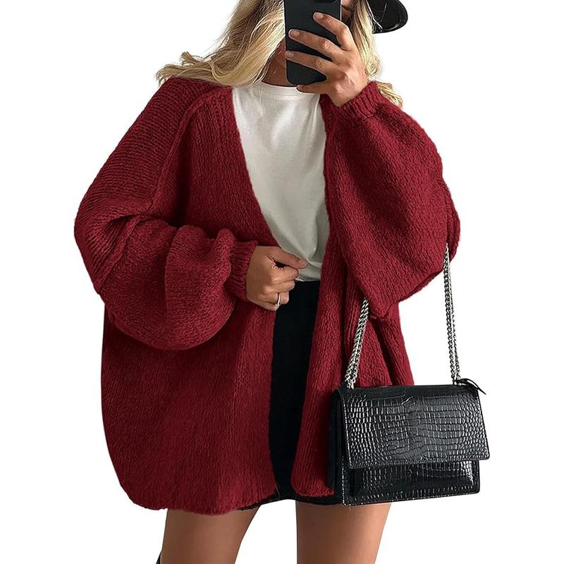 VERONIKA™ | - Oversized Fit Lantern Sleeve Autumn Knit Cardigan