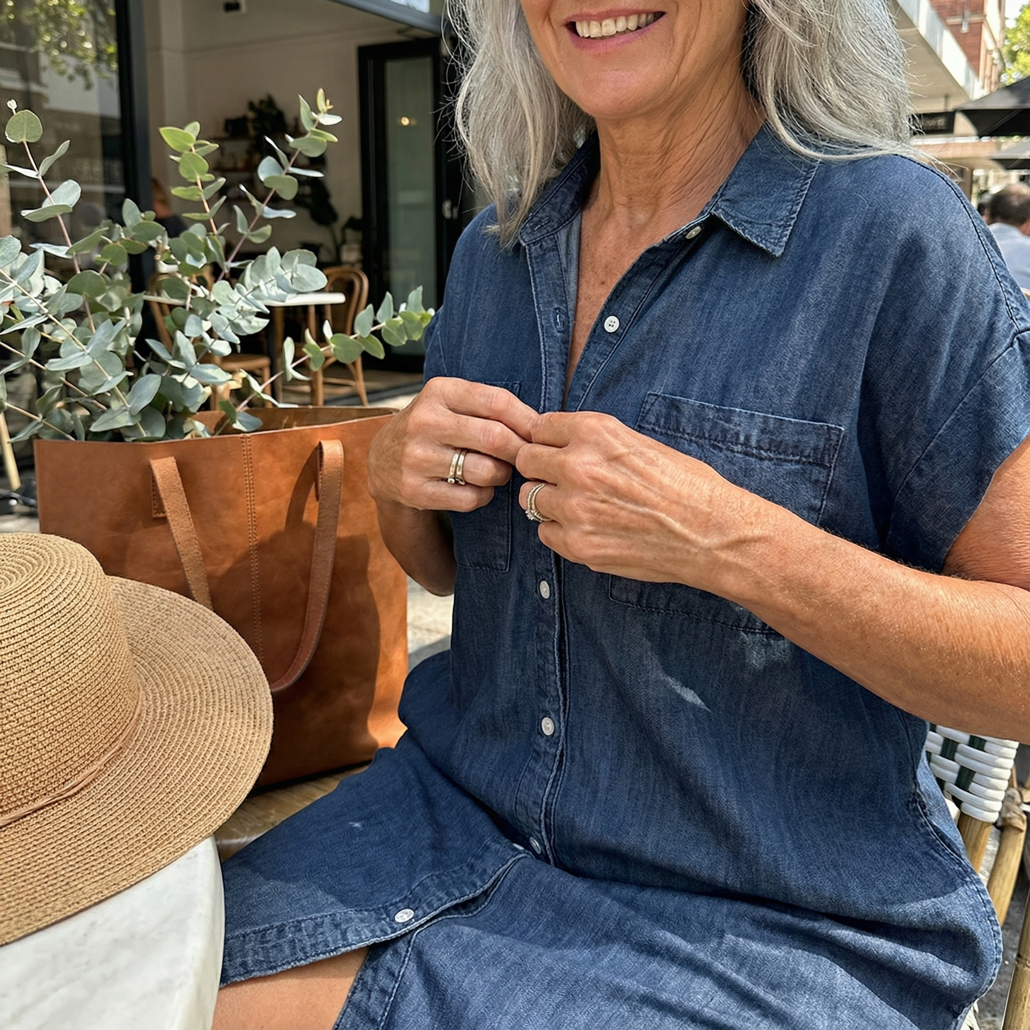 Natalie™ | Casual Denim Print Dress