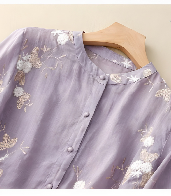 Clarice™ | Embroidered Cotton Blouse