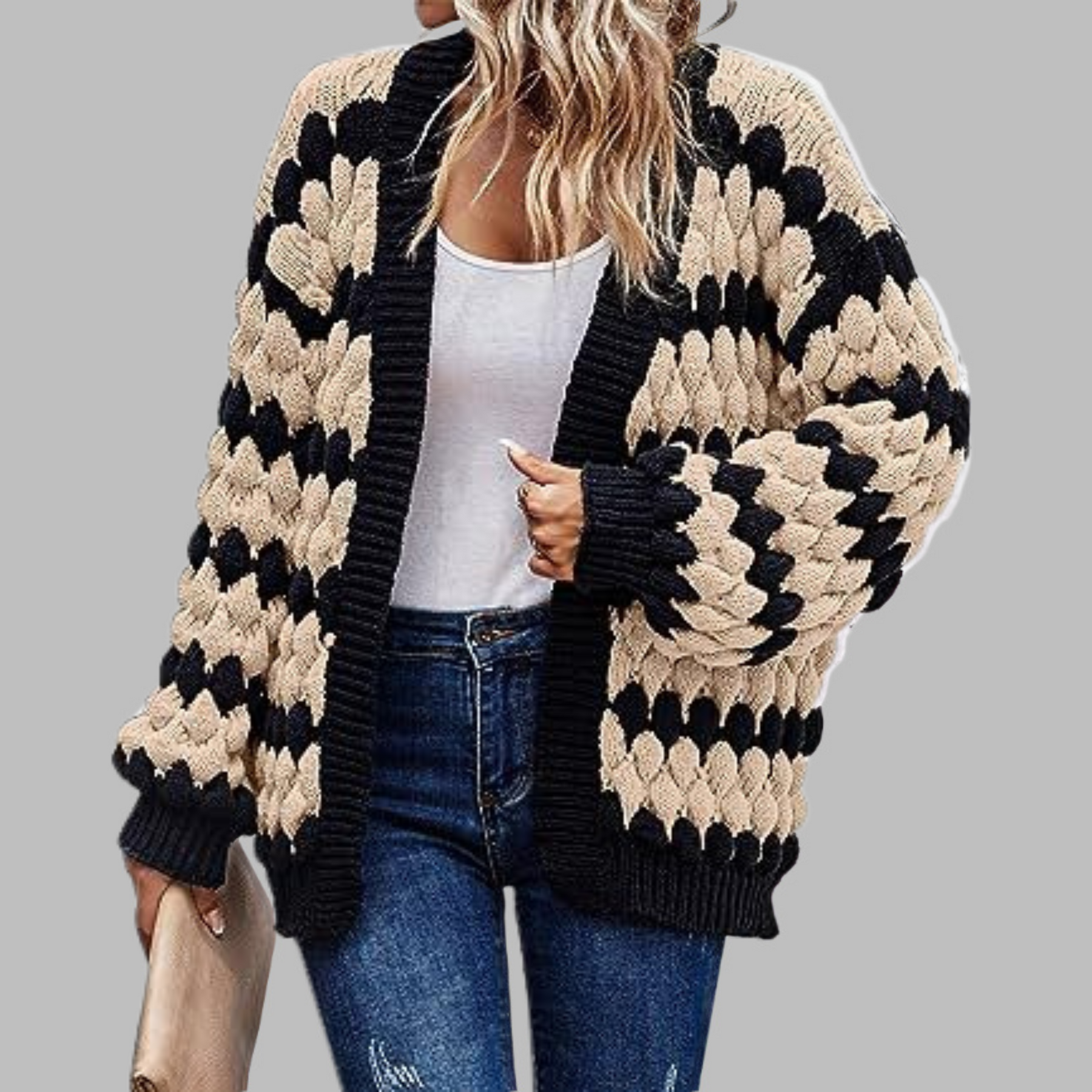 SALVACION™ | – Casual Long Sleeve Drop Shoulder Cardigan