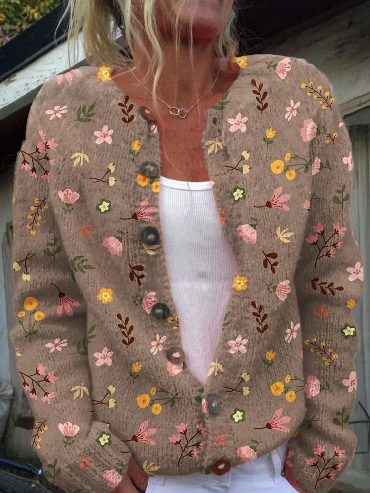 FLORA™ | - Vintage Floral Cardigan