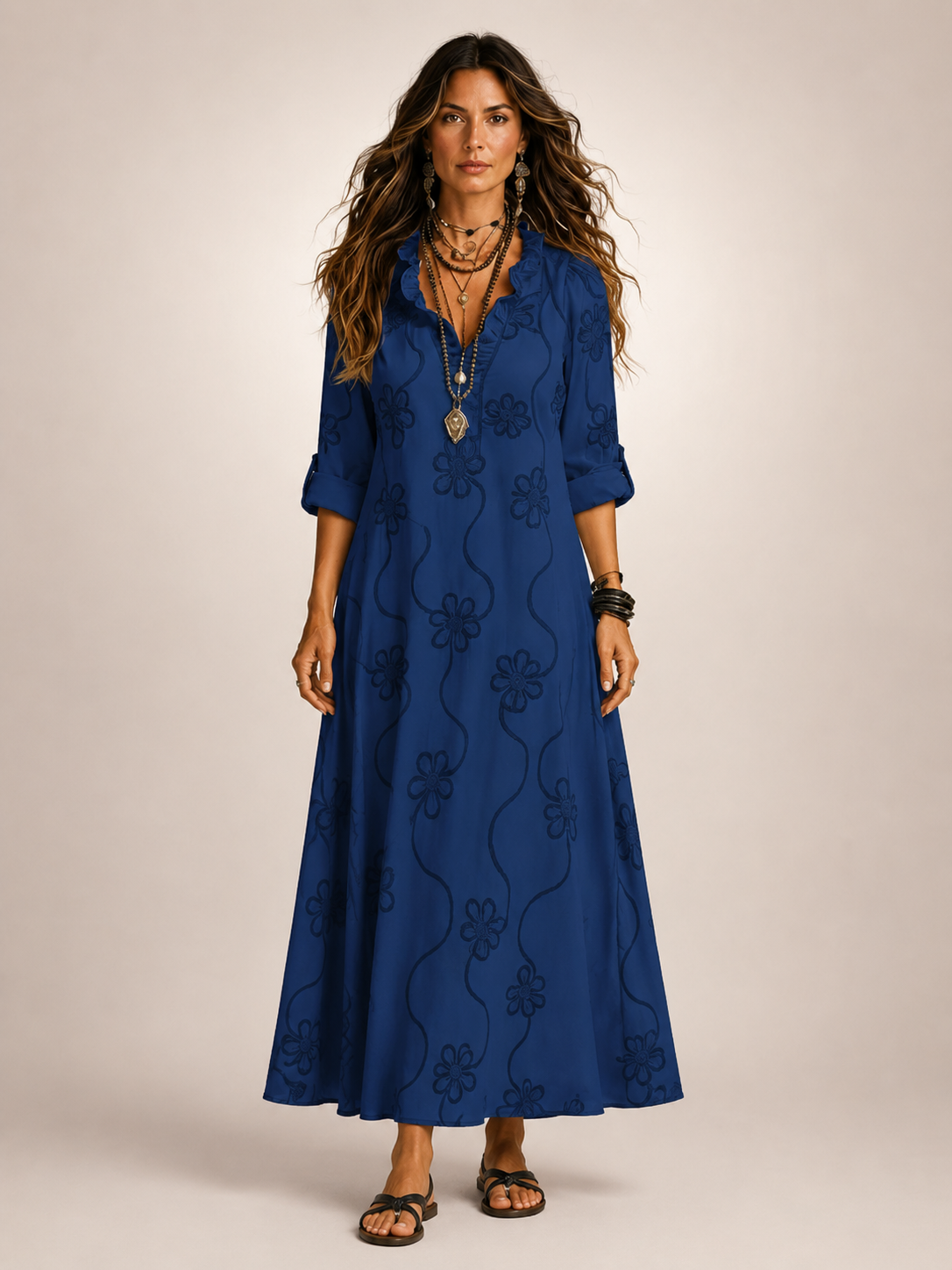 Cordelia™ | Floral Flow Maxi Dress