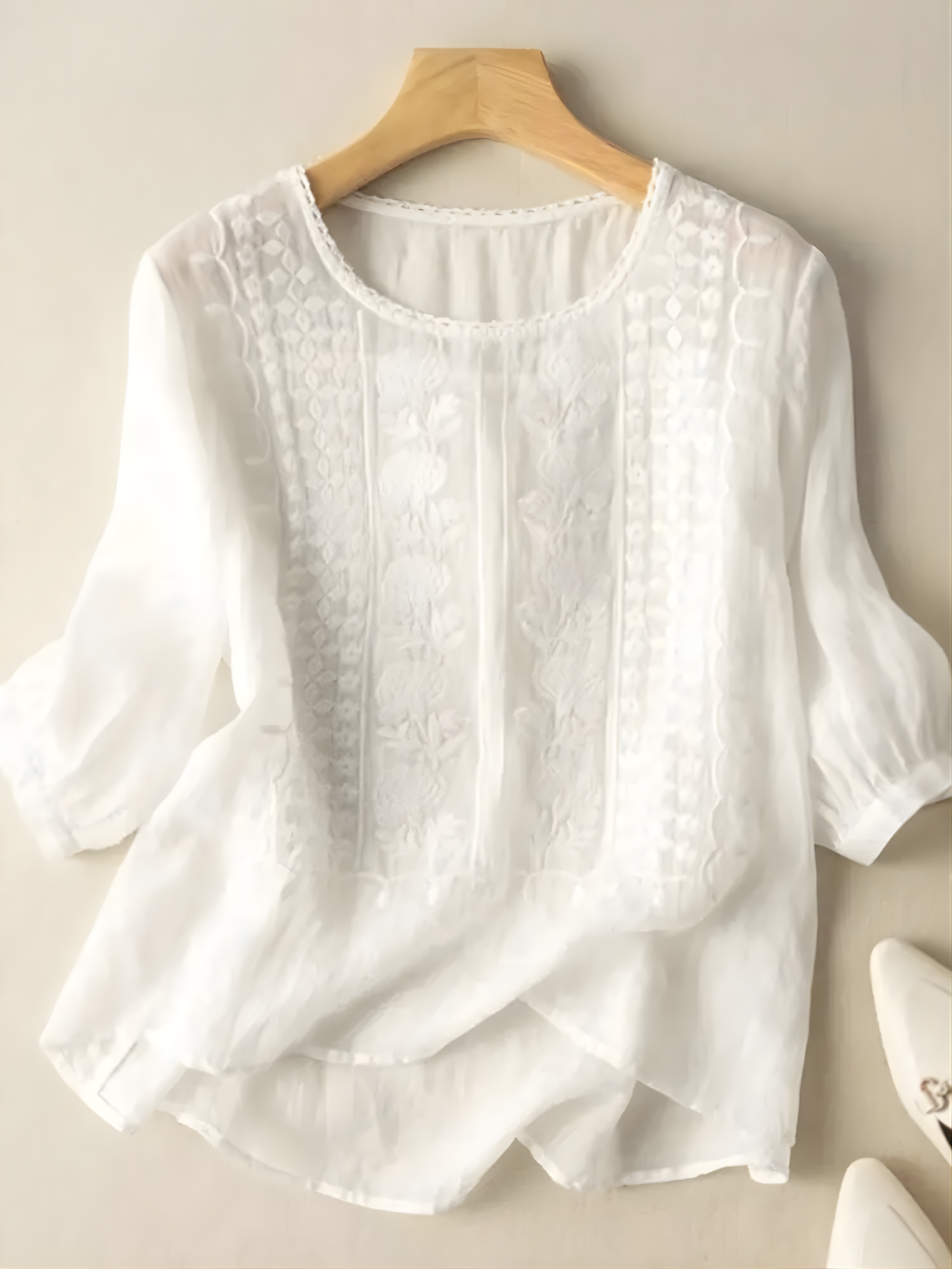 Violet™ | Embroidered Boho Blouse