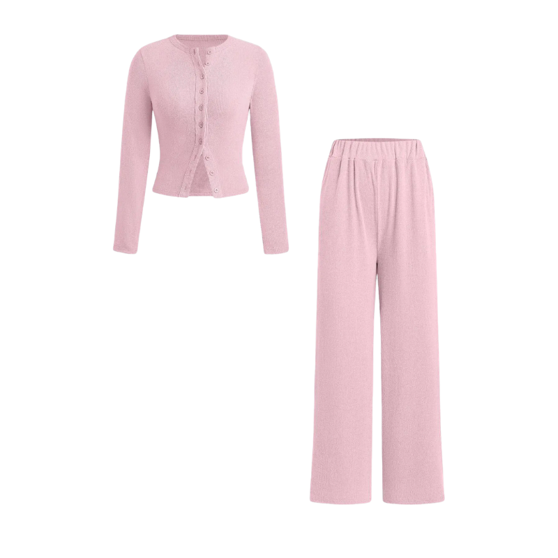 CASTIEL™ | – Stylish Ribbed Two Piece Casual Set