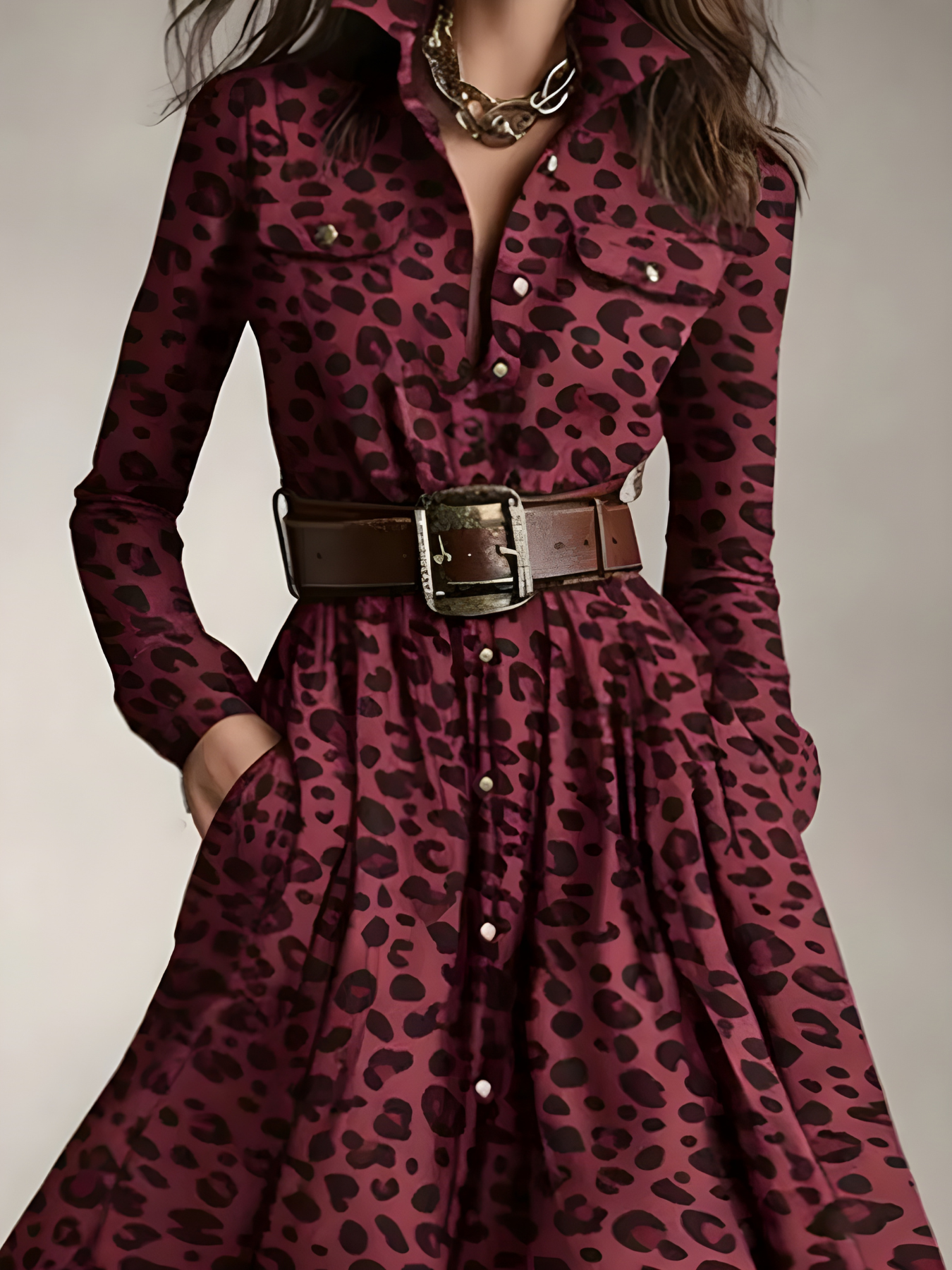 Elara™ | Plaid Button-Front Maxi Dress