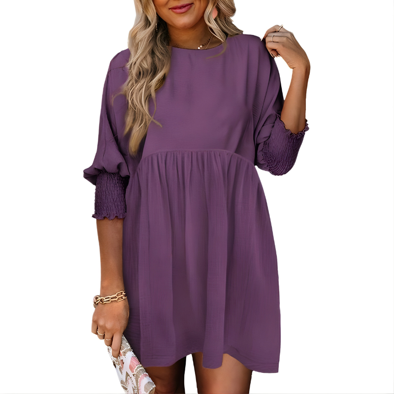 Dorothy™ | Casual Crew Neck Loose Fit Mini Dress